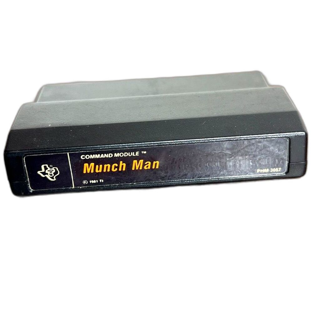 Munch Man Game Texas Instruments Command Module Cartridge TI-99/4A PHM3057 VTG